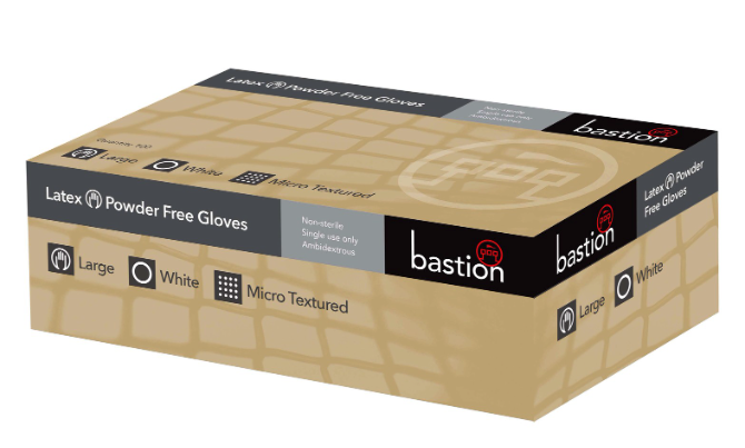 Latex Gloves Bastion White P/F
