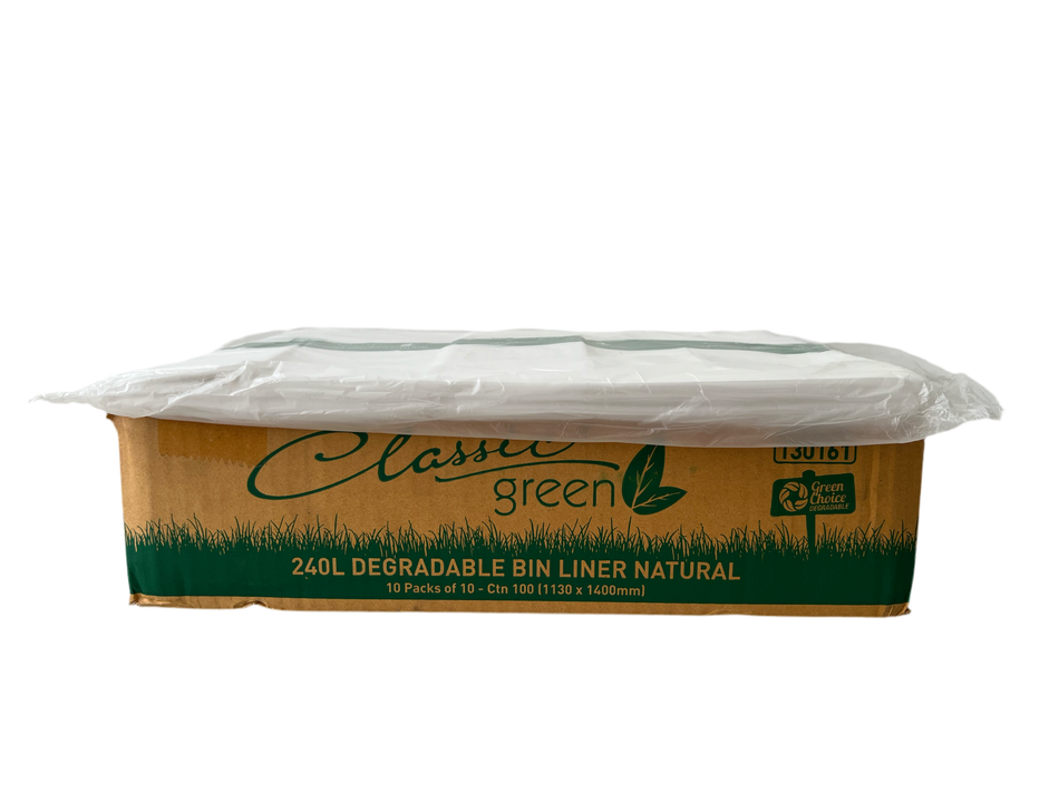 Degradable Bin Liner Natural 240L