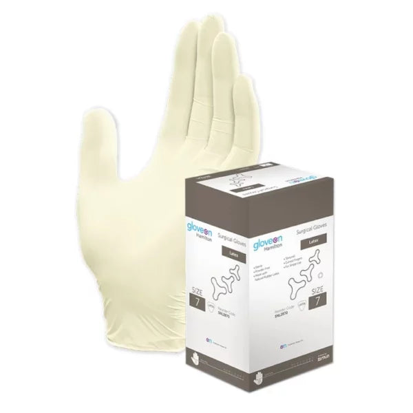 Hamilton Latex Surgical P/F Sterile Gloves