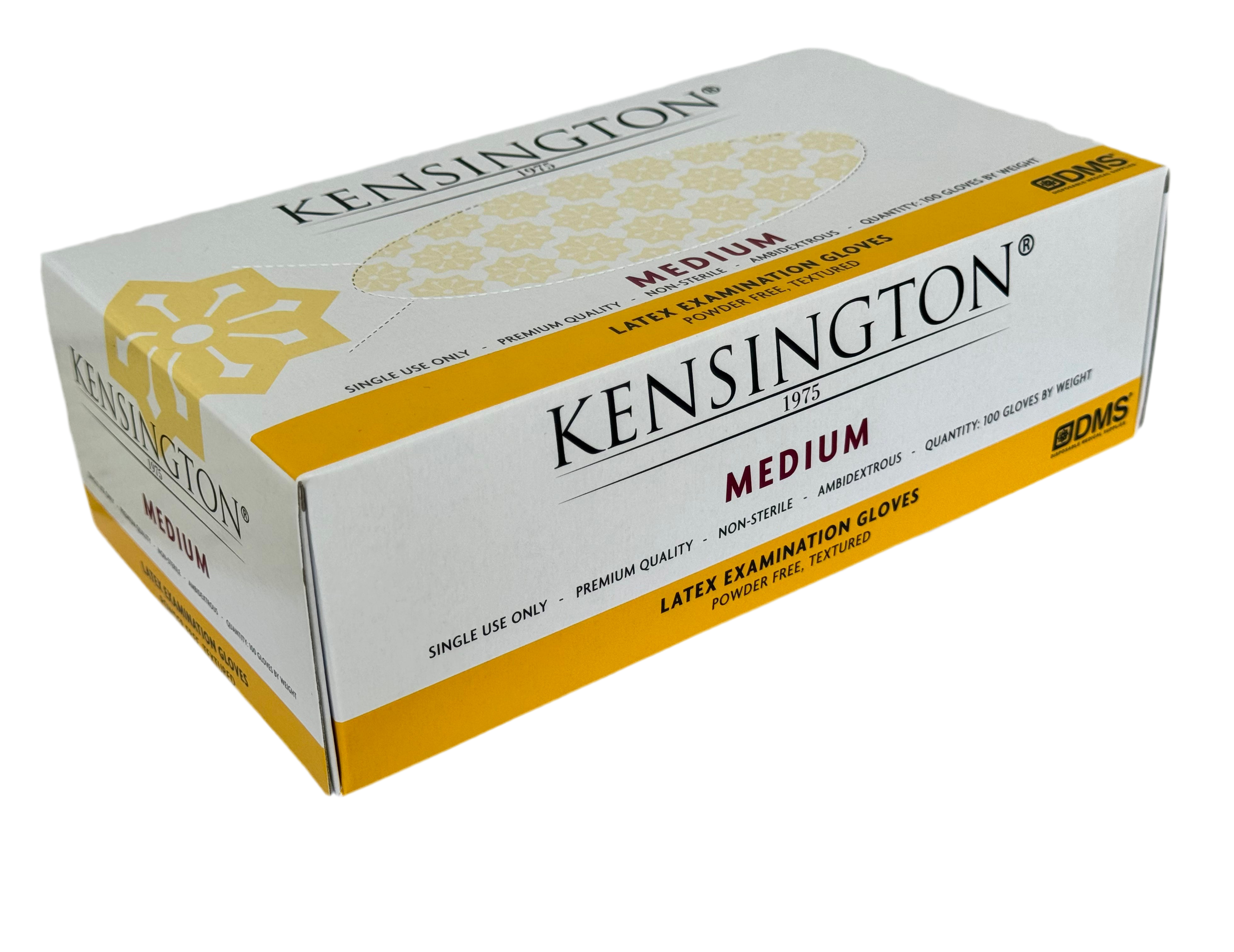Kensington medium latex examination gloves
