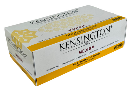 Kensington medium latex examination gloves