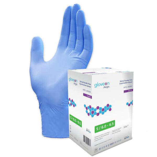 Glove AEGIS Nitrile P/F Sterile (50pr)
