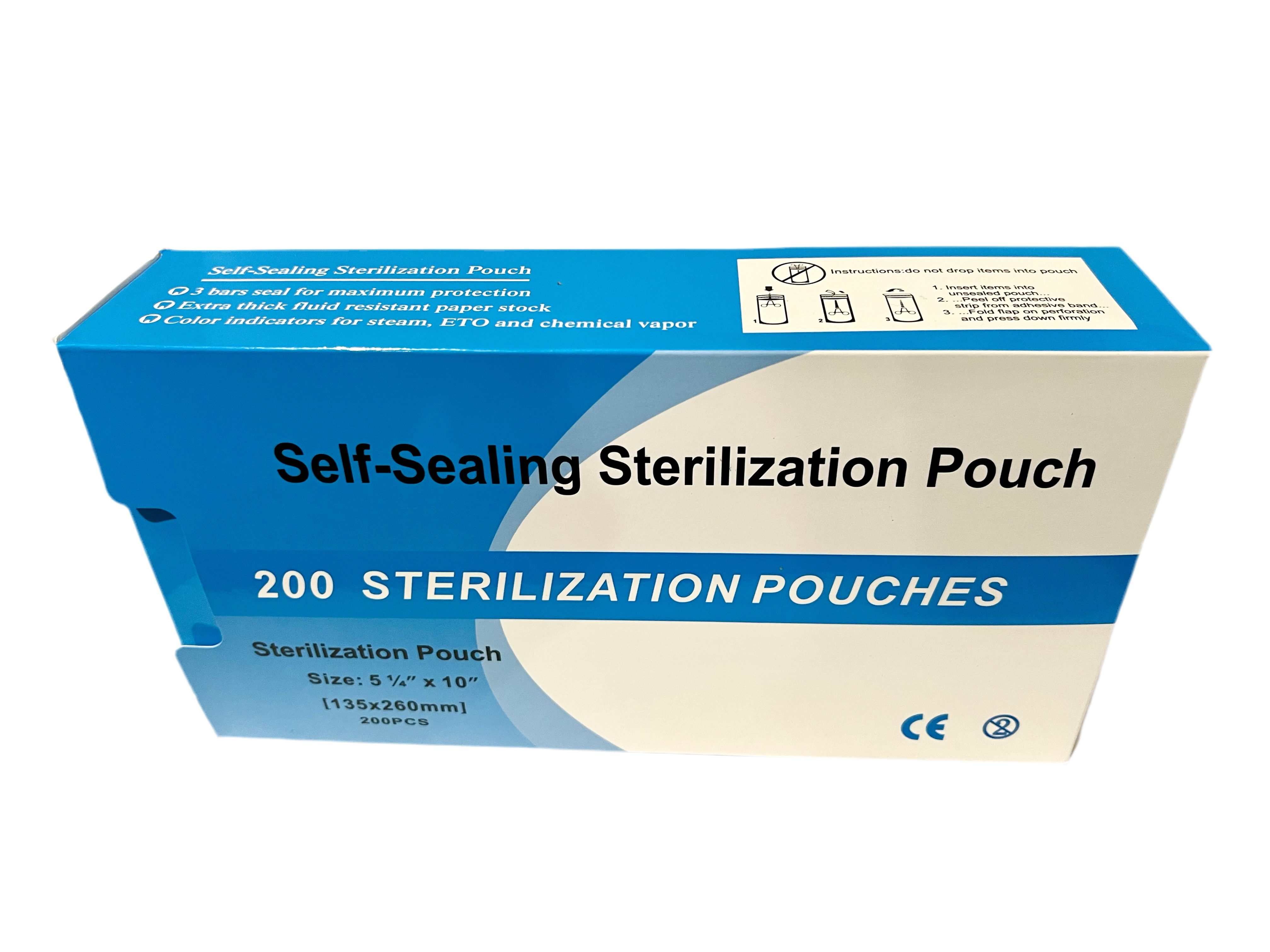 Self-Sealing Sterilisation Pouches 135x260mm