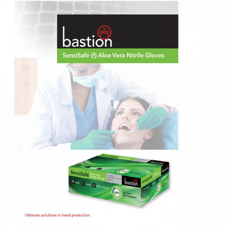 Accelerator-free and sulphur-free aloe vera nitrile gloves designed to reduce skin irritation for sensitive hands