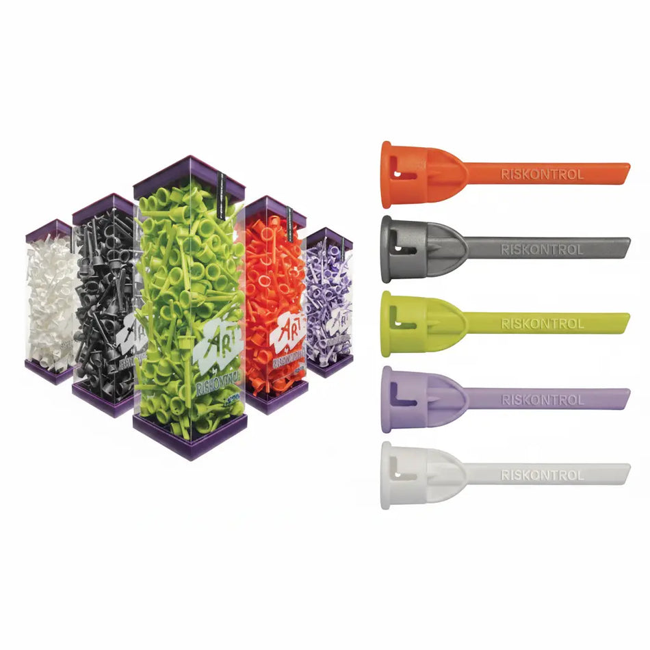 Acteon RISKONTROL air water syringe tips in Mint and Blackcurrant flavours, disposable dental tips 250 per box