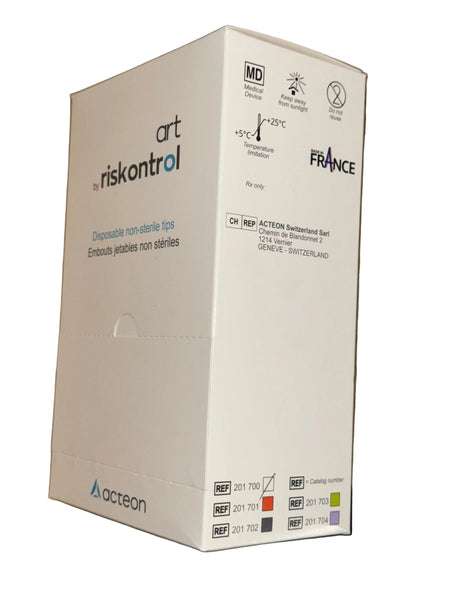 Acteon RISKONTROL White Mint air water syringe tips packaging details and product information