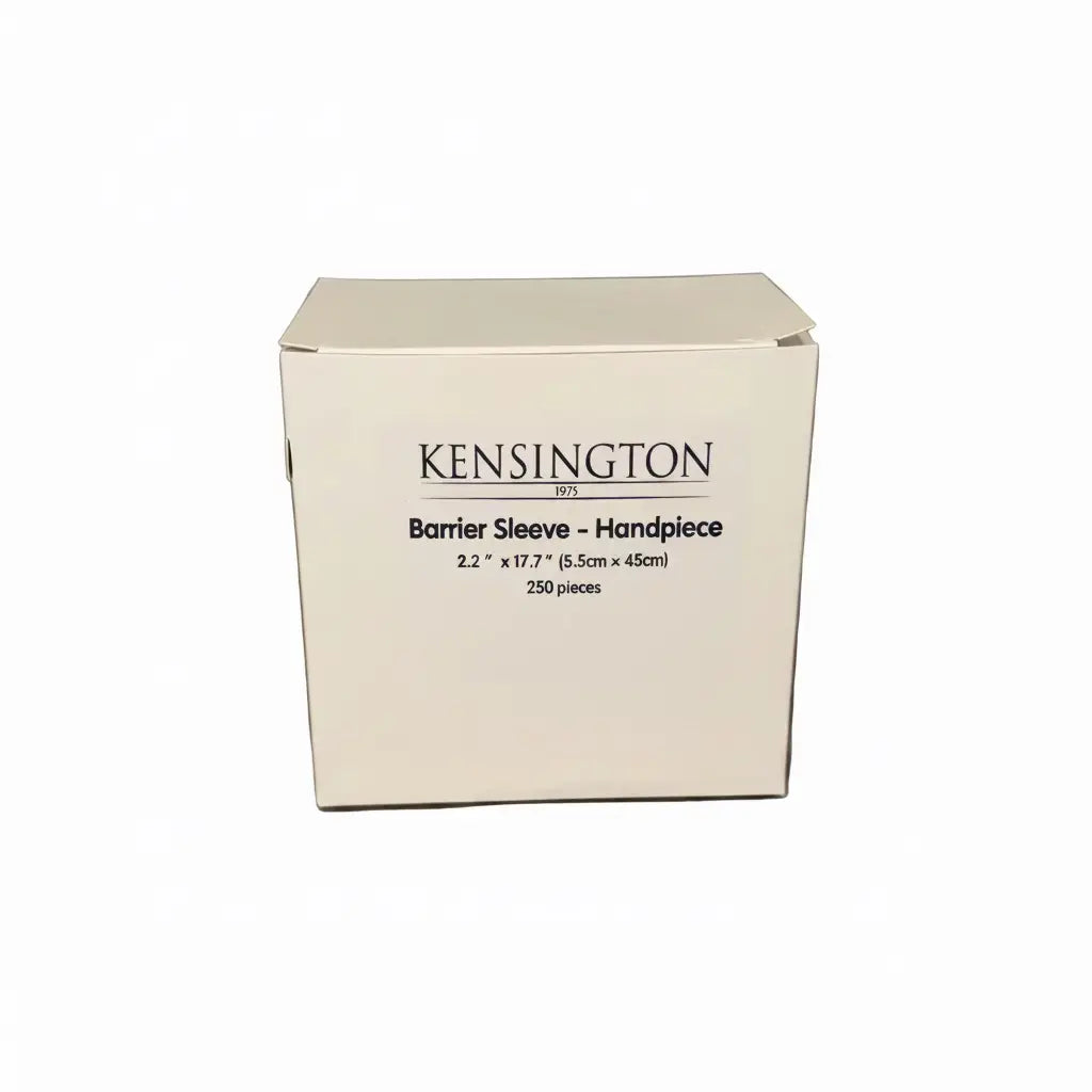 Full packaging of Barrier Sleeves - Handpiece, 250 clear plastic sleeves, size 5.5 cm × 45 cm, product code BF-2000.