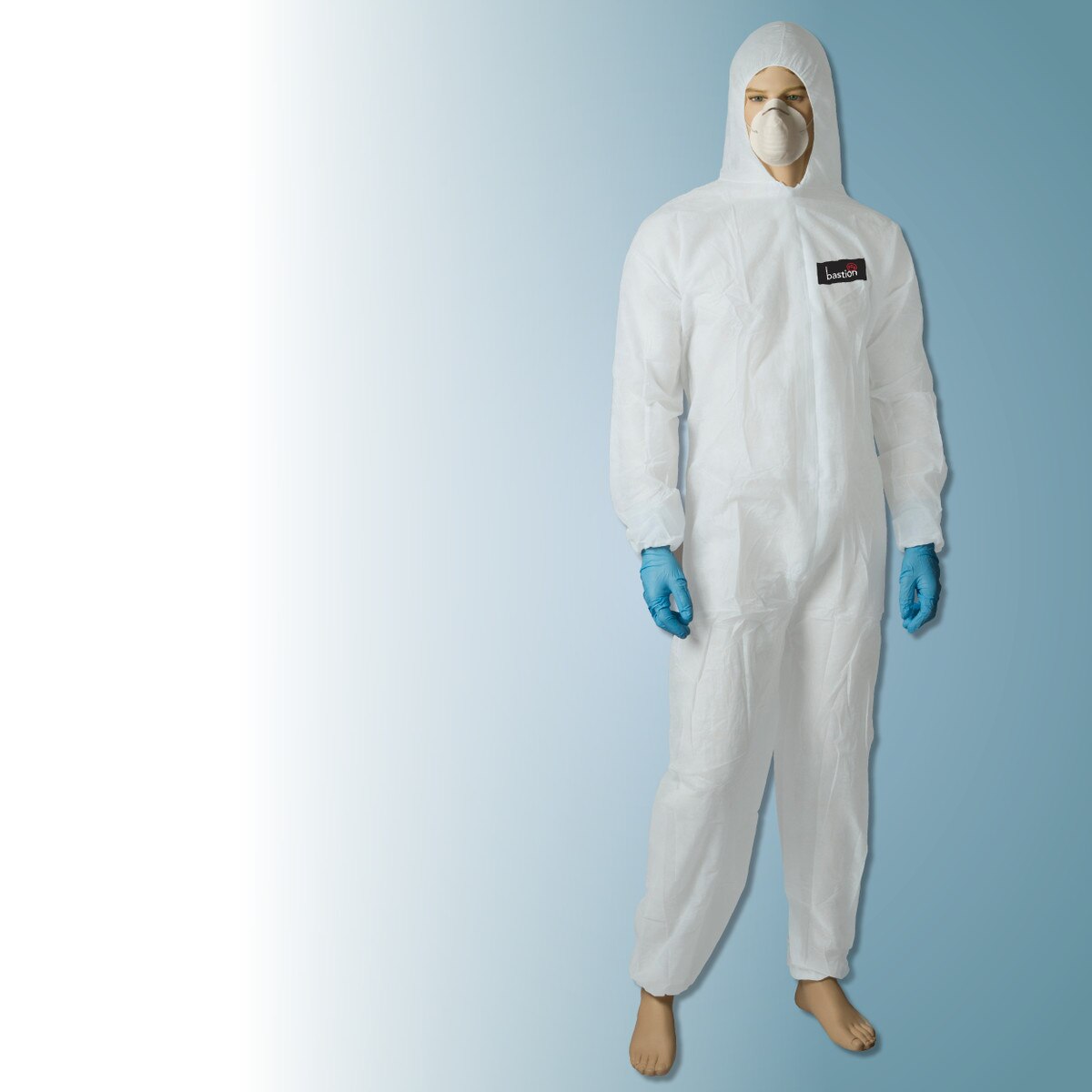 Bastion SMS Coverall white Type 5/6 protective suit for medical dental laboratory industrial and asbestos use in Australia