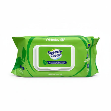 Plastic-free biodegradable wipes used to clean dental chair and surfaces between patients