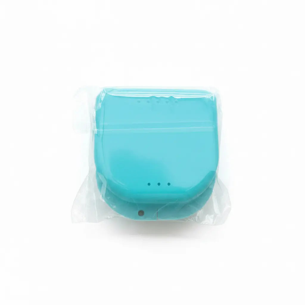 Dental retainer box with ventilation holes in resealable bag