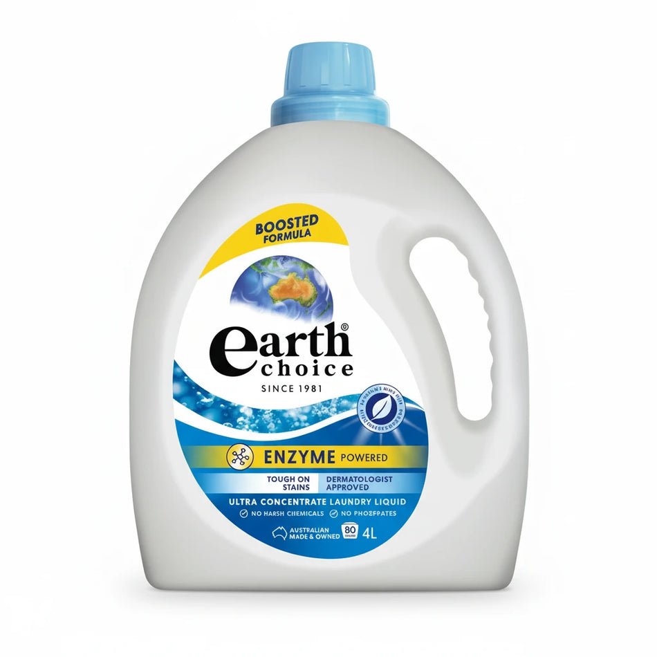 Earth Choice Ultra Concentrate Laundry Liquid 4L suitable for front and top loader washing machines
