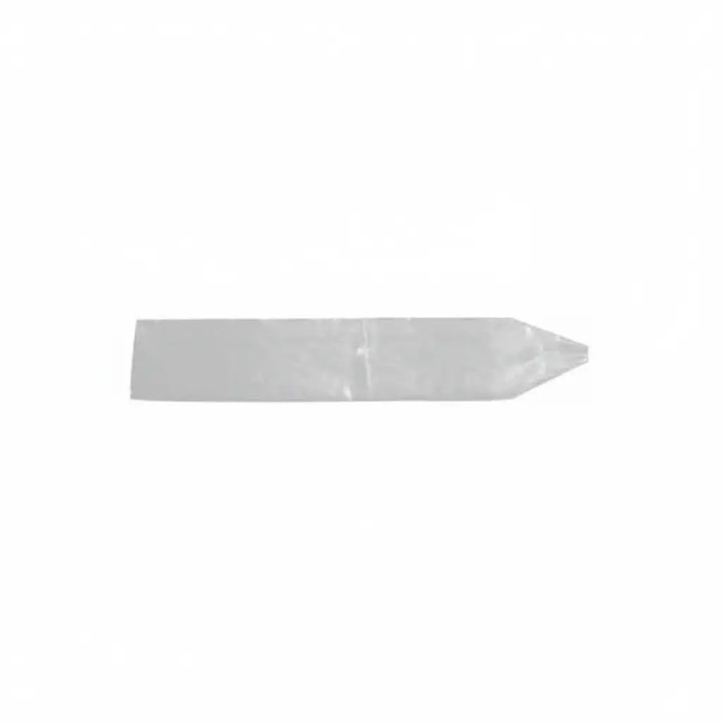 Clear short handpiece barrier sleeve measuring 20.3 cm (8 inches), individual sleeve.