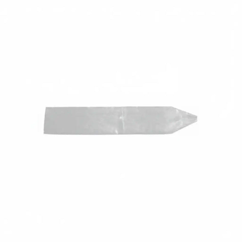 Clear short handpiece barrier sleeve measuring 20.3 cm (8 inches), individual sleeve.