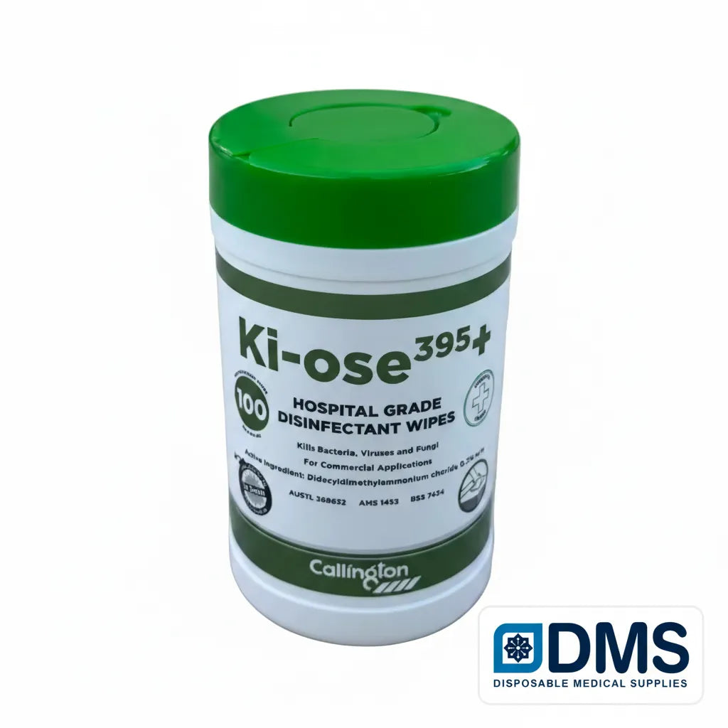 Hospital grade antibacterial and antiviral disinfectant wipes designed for fast acting surface cleaning in healthcare, workplaces, and homes