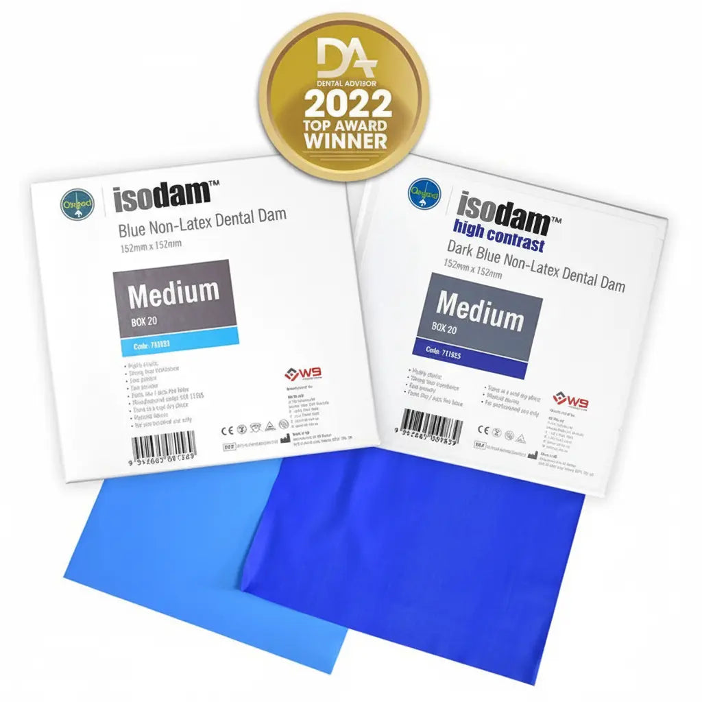 ISODAM polyisoprene non latex rubber dam award winning Dental Advisor top rated