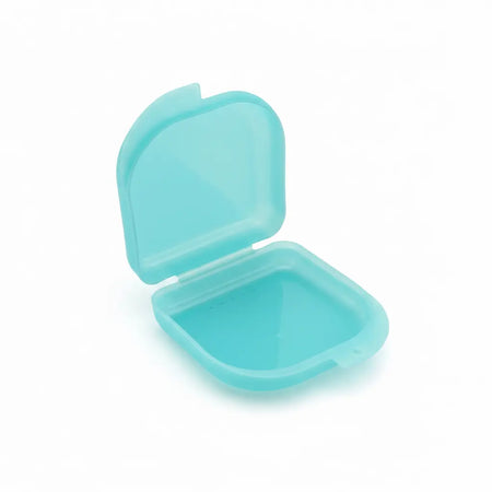 Open Kensington 1975 dental retainer case showing interior