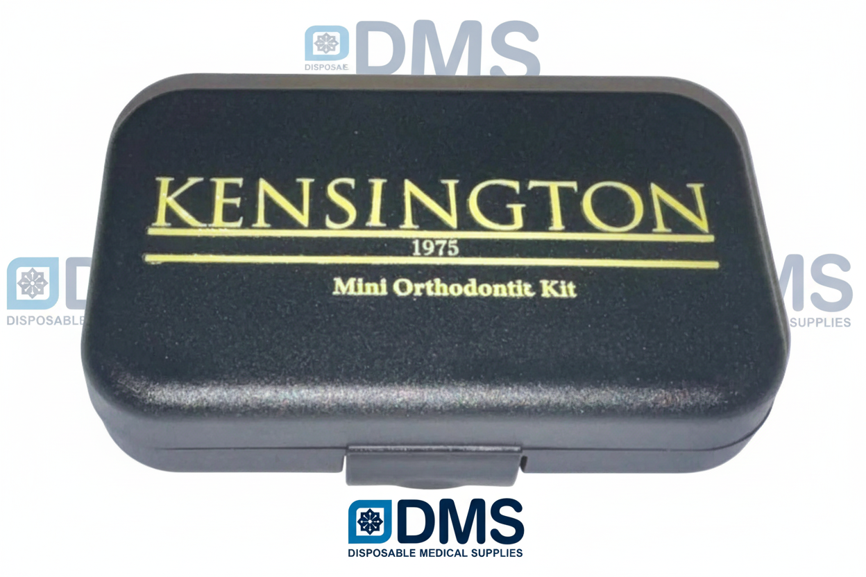 Complete Kensington 1975 orthodontic care kit including interdental brushes and orthodontic toothbrush