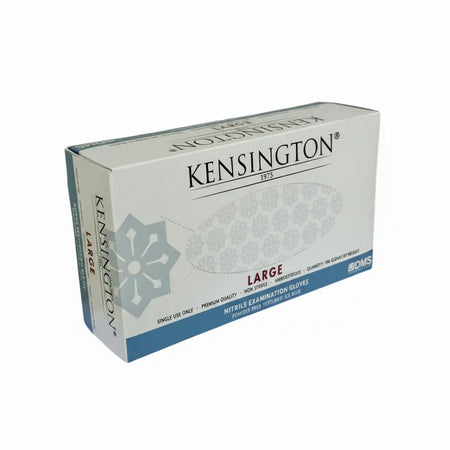 Large size Kensington 1975® nitrile examination gloves textured grip medical grade Australia