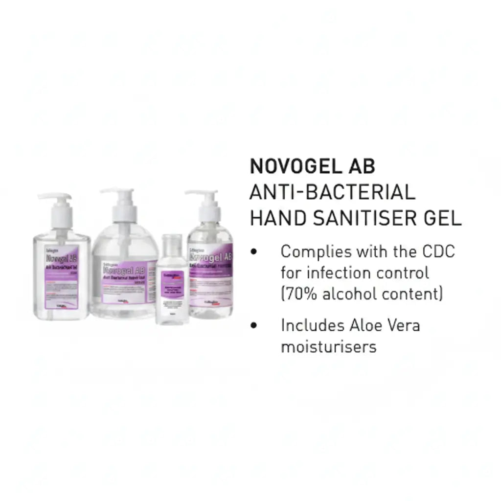 Novogel AB Anti-Bacterial Hand Sanitiser Gel with Aloe Vera moisturisers