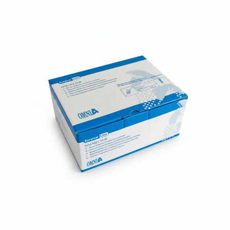 Omnia sterile irrigation tubing in use during dental implant surgery providing consistent cooling flow and clear surgical field visibility.