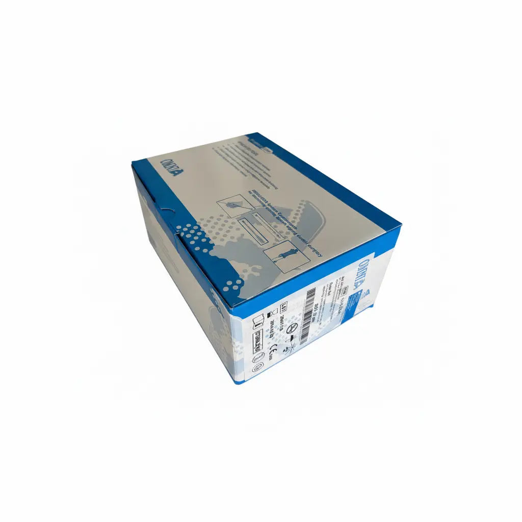 Omnia Irrigation Tubing Mfr Code 32.F0139.00 box of 10 sterile disposable dental irrigation kits for surgical units.