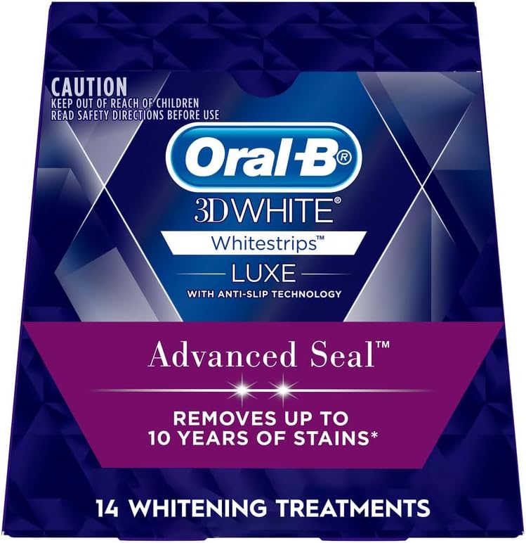 Oral-B Luxe Advanced Seal 3D White Whitening Strips – Professional At-Home Teeth Whitening