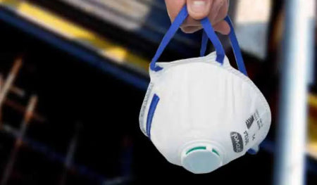 P2 mask with valve breathable design latex free headband straps for comfort