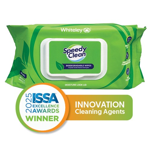 Speedy Clean biodegradable hospital-grade cleaning wipes in 100 pack for medical and dental clinics