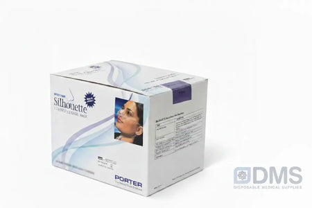 Silhouette 2 paediatric nasal hood 12 pack single-use dental sedation masks with breathing circuits packaging