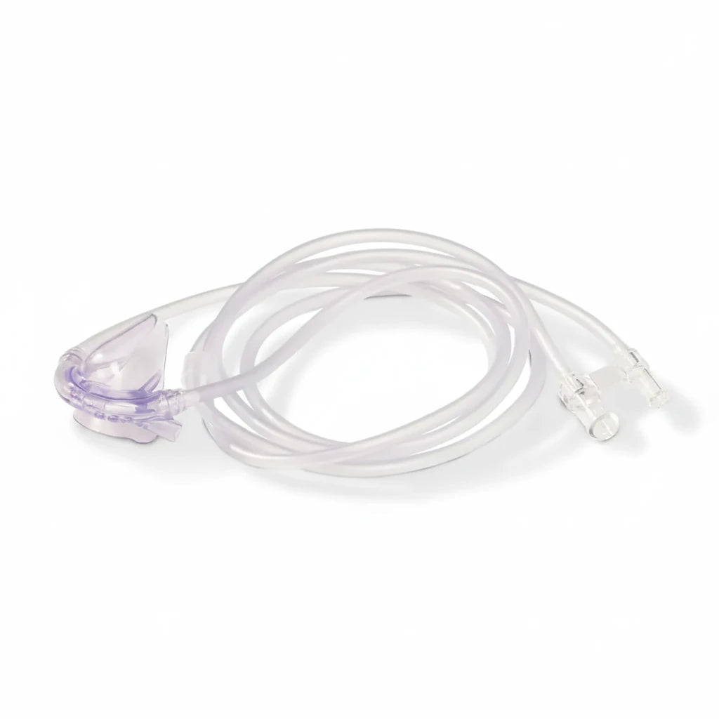 Silhouette 2 paediatric nasal hood nitrous oxide mask with breathing circuit – single-use dental sedation mask 12 pack with capnography port