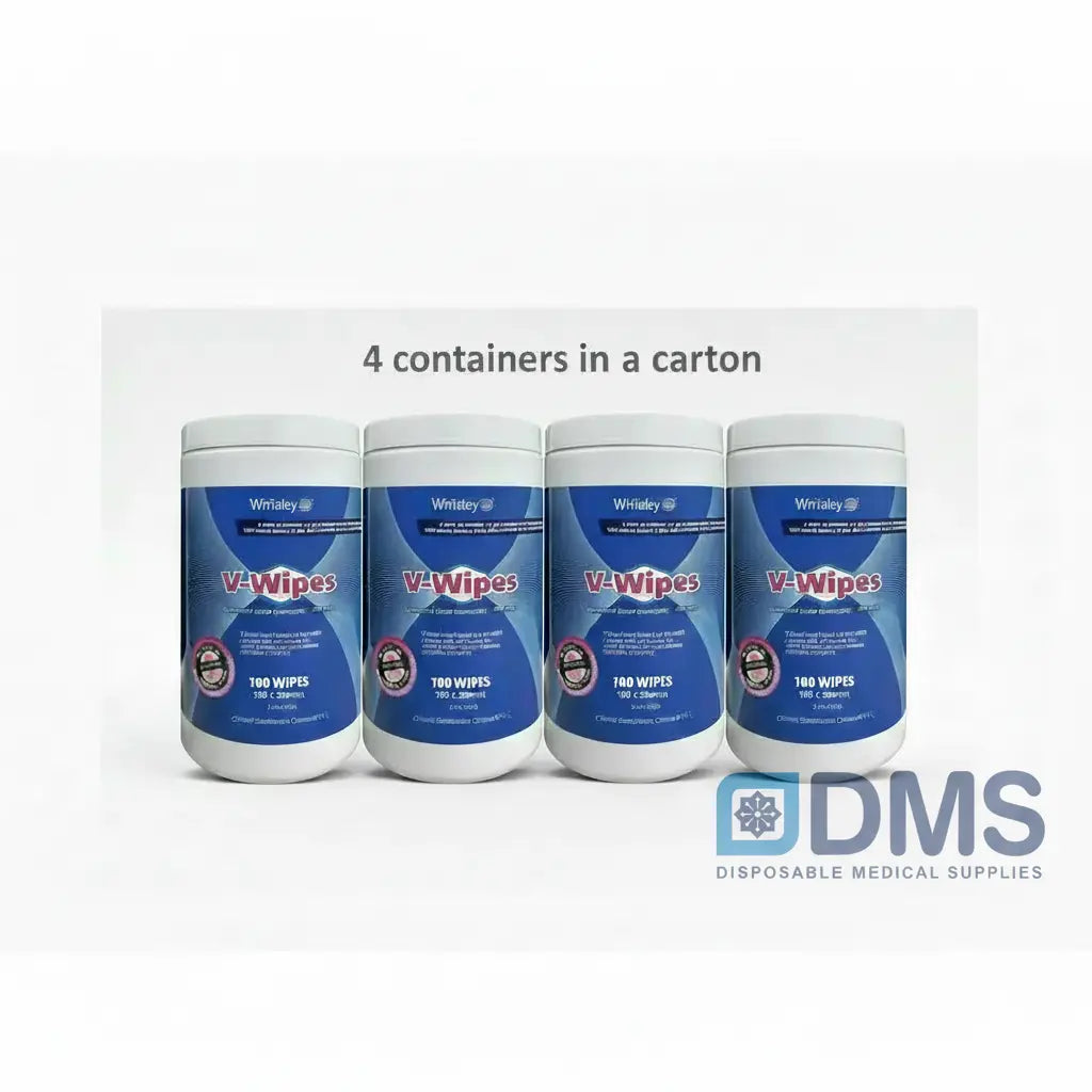 V-Wipes streak-free disinfectant wipes cleaning hospital surface