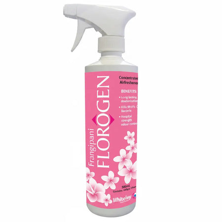 Whiteley Florogen Frangipani 500mL concentrated air freshener and surface deodorant