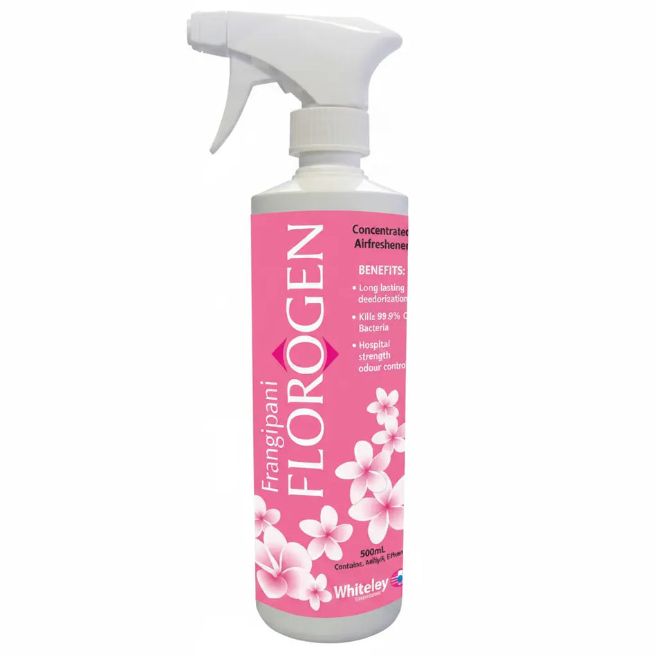 Whiteley Florogen Frangipani 500mL concentrated air freshener and surface deodorant