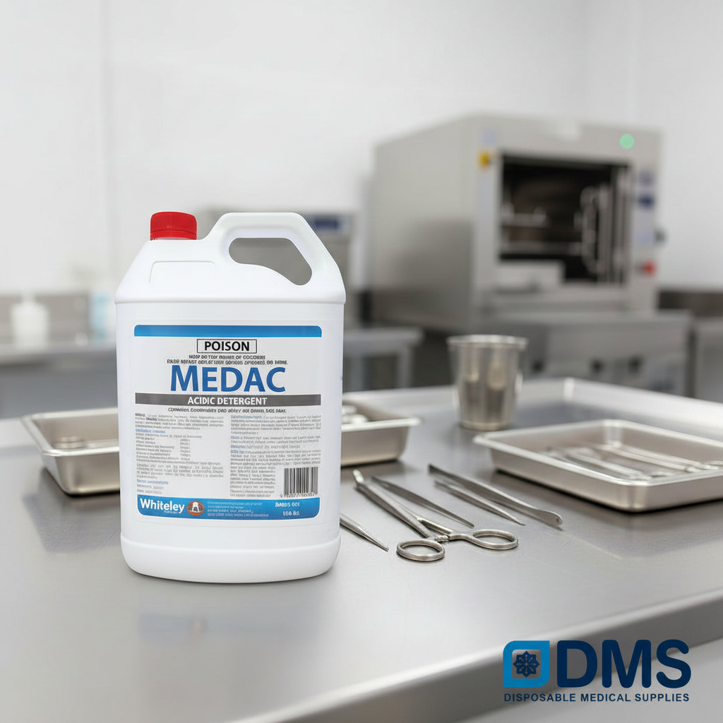 Whiteley Medac 5 litre professional acidic detergent for ultrasonic cleaners, sterilisers and medical equipment