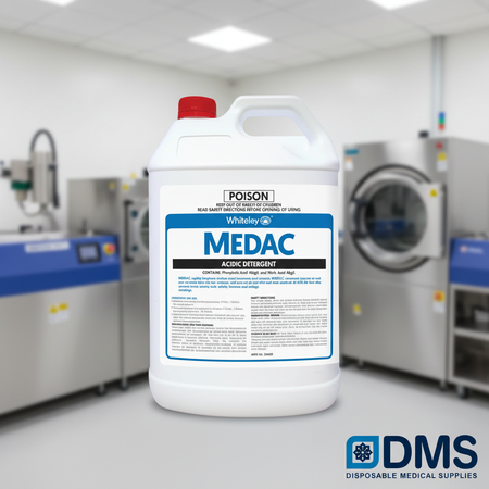 Whiteley Medac acidic detergent 5L for ultrasonic machines and washer disinfectors in medical and dental environments