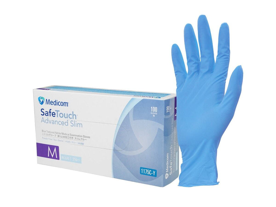 Nitrile Gloves Medicom P/F Blue