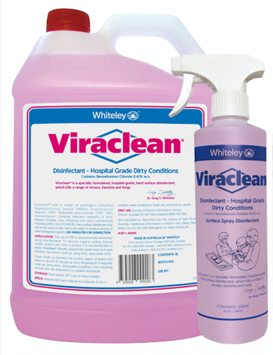 Viraclean TGA Approved Disinfectant Cleaner 5L or 500ml