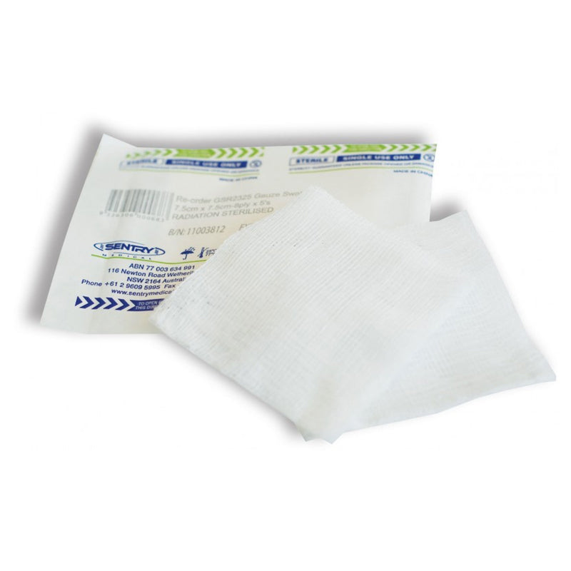 Sterile Gauze 7.5 x 7.5cm – Disposable Medical Supplies Australia