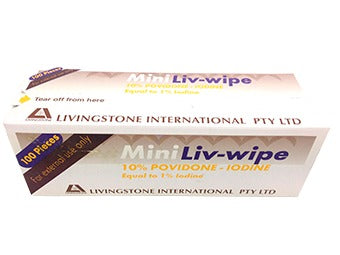 Mini Liv-Wipe 10% Povidone-Iodine