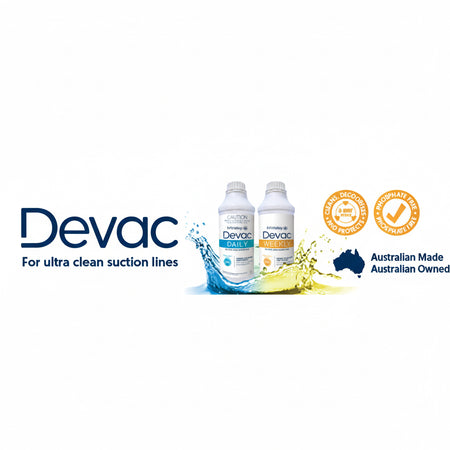 Non foaming dental line cleaner removing biofilm and debris from evacuation lines