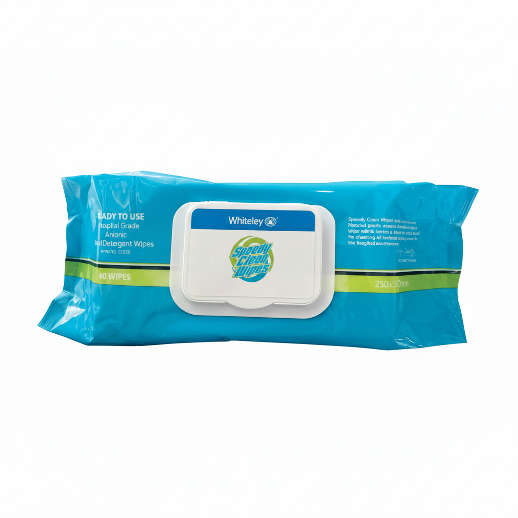 Whiteley Speedy Clean hospital grade surface cleaning wipes 80 pack used in dental and medical healthcare settings in Australia